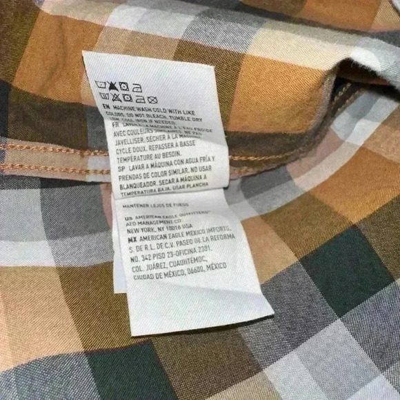 American Eagle Plaid Long Sleeve Button Down Shirt XXL / Perfect for Fall! - Picture 13 of 13
